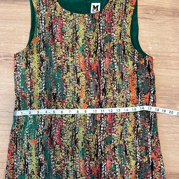 M by Missoni Silk Shift Dress Sleeveless Multi Colored Abstract Floral Size 42/6 - Picture 8 of 10